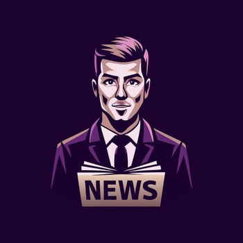 Journalist icon in flat style vector