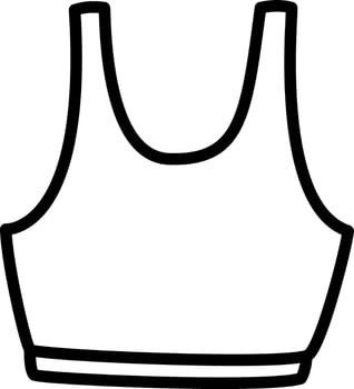 Fitness Tank Top Icon. Illustration of Women's Crop Top for Workouts. vector