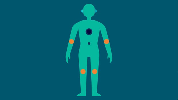 These descriptions aim to encapsulate various aspects of wearable body scanners focusing on their function and integration into daily life.. vector
