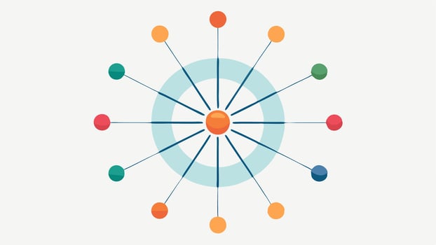 Radial Chart A radial spider chart visualizing multiple epigenetic markers for a single patient at different time points with each axis representing a different marker.. vector