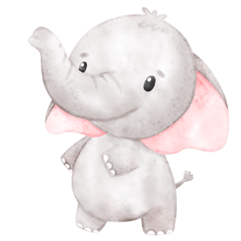 baby elephant, watercolor elephant png