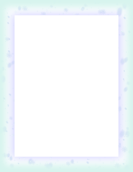 Ice snowflakes frame, Winter snowfall border png