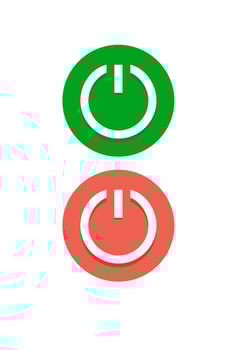 simple on off button for industry. power button icon vector