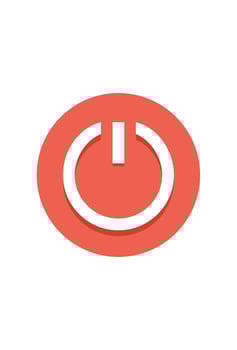 simple power icon for design. on off button vector