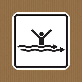 Safety Sign for Swimming and Water Activities vector