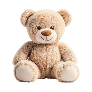 Adorable teddy bear plush toy, perfect for gifts, cuddles, and childhood memories. png