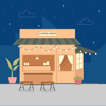 cozy Coffee shop vector