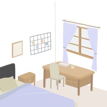 workspace Corner at home vector