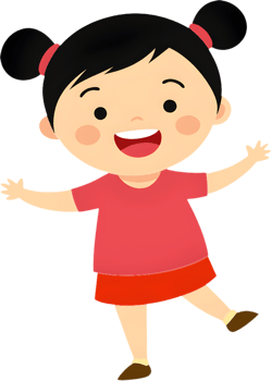 Playful cartoon girl with silly faces clipart library. . png
