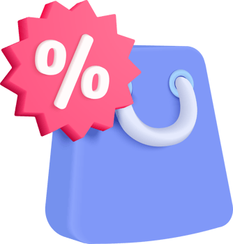Shopping bag icon with sign png