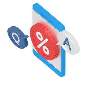 Q and A about discount on phone isometric style png