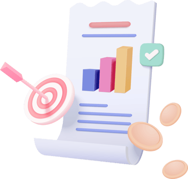A paper with a dart and a graph on it png