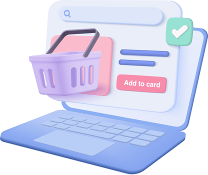 Add to cart button on laptop png