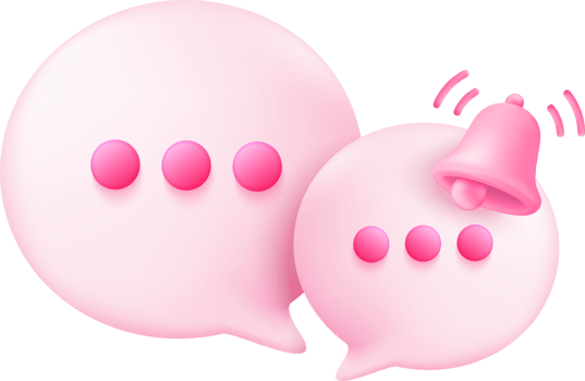 Two pink balloons with a bell on top png