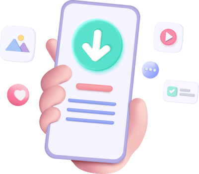 Download app icon on mobile png