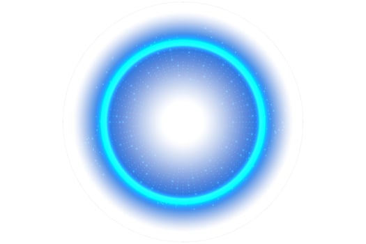 Round Blue Light with Sparks Isolated on White Background, Illustration vector