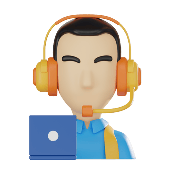 3D Illustration of Call Operator for Customer Support png