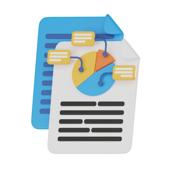 3D Analysis Report Icon, Data Visualization Render for Business Insights png