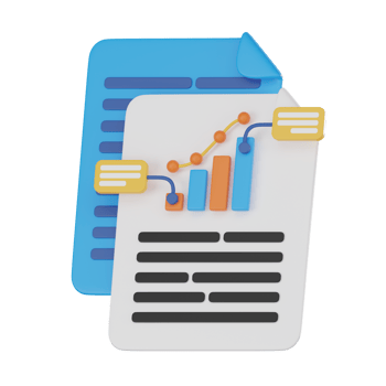 3D Analysis Report Icon, Data Visualization Render for Business Insights png