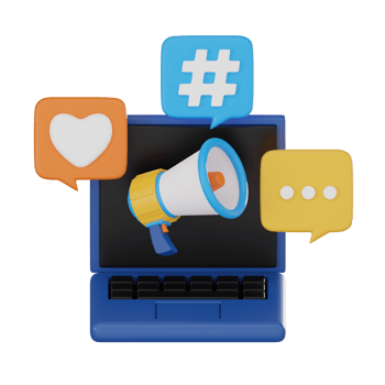 3D Digital Marketing Icon, Innovative Online Marketing Render for Businesses png