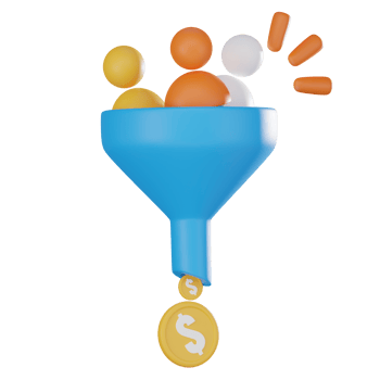 3D Marketing Funnel Icon, Visualize Your Sales Strategy and Customer Journey png