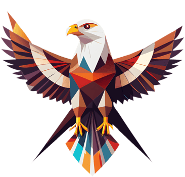 High-quality cubism bald eagle image design. . png