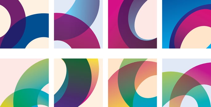 Color Shifts, Angle Variations social media design template vector