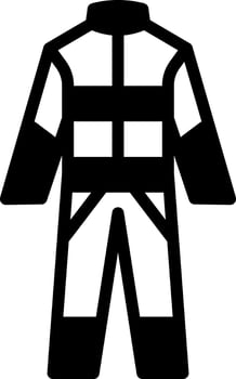 Solid black icon for protective cloth vector