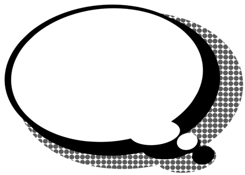 a speech bubble round shape with a black outline png