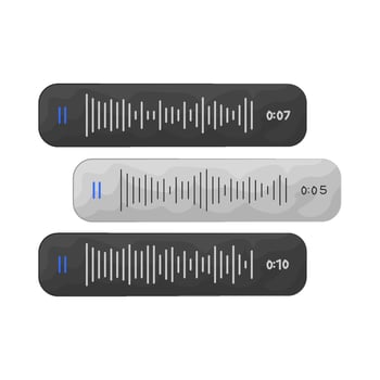 Illustration of voice message vector