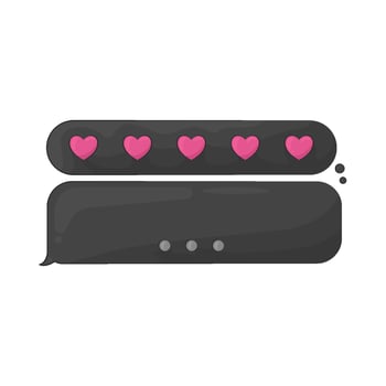 Illustration of love chat vector