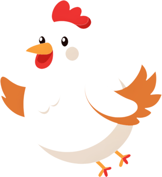 Colorful Chicken Clipart, Cute and Lovable Cartoon Bird. . png