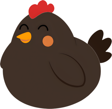 Colorful Cartoon Chicken Clipart, Delightful Animal Design. . png