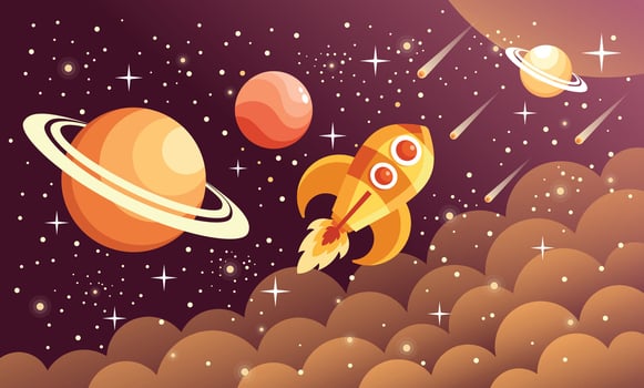 Space Objects Illustration vector