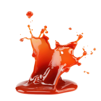 Ketchup splash isolate on transparency background png