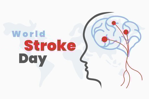 World stroke day poster illustration vector