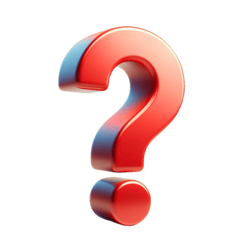 3d Realistic Red Question Mark Isolated On Transparent Background png