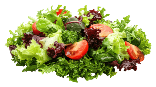 A salad with tomatoes, lettuce and other vegetables png
