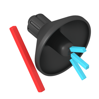 3D Graphic of Sound Funnel with Colorful Waves png