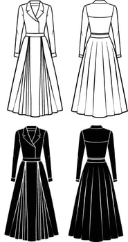 Grils dress long vector