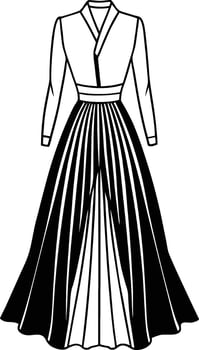 Grils dress drawing fashion illustration vector