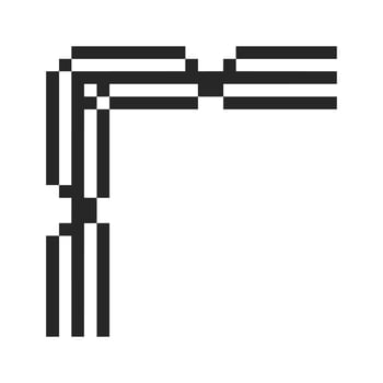 pixelated corner accents design vector