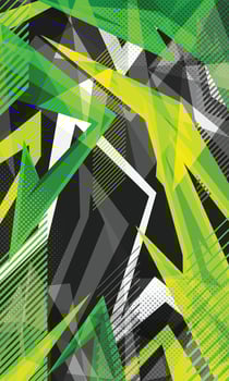 Green abstract geometric stripes racing background for sublimation sports jersey vector