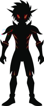 Angry young man anime style character illustration design. vector