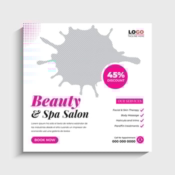 Stylish Beauty and spa social media web banner vector