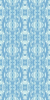Seamless repeating vertical pattern. Blue variation color. Symmetrical, diamond shaped element. Intricate pattern resembles flower or geometric shapes. Visually striking, sense of rhythm, repetition vector