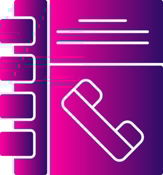 Phonebook Glyph Gradient Icon vector