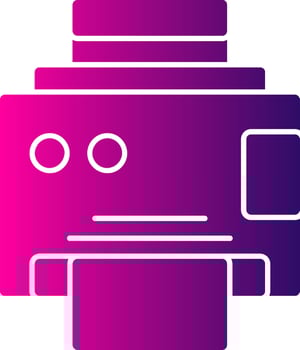 Printer Glyph Gradient Icon vector