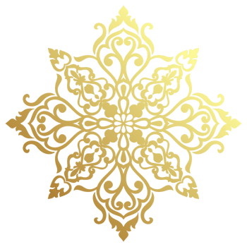 golden gradient flower mandala Abstract flowers for decorating new year greeting cards png