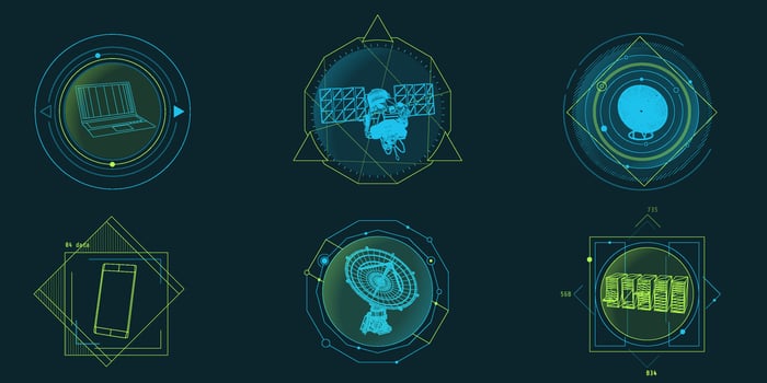 Design elements for infographic of data communication. vector